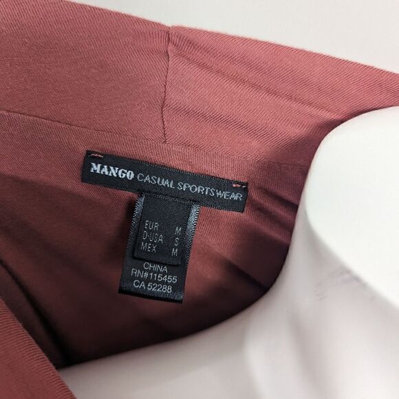 Mango body con cowl neck gathered rushed jersey knit dress Small - Picture 7 of 8